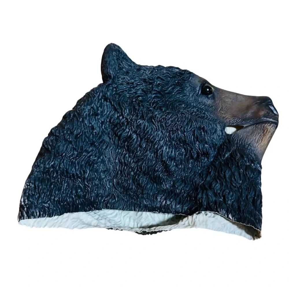 Realistic Black Bear Full‎ Head Mask Halloween Costume Accessory cosplay animal